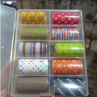 Set giấy foil trang trí móng (dài 10cm mỗi tấm)