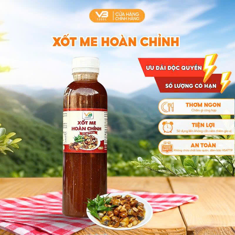 Xốt me hoàn chỉnh VB FOOD (400g) – chua dịu, cay nồng – chuẩn vị me nhà làm