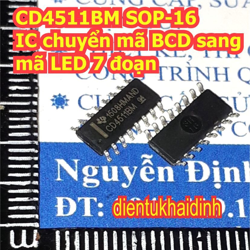 10 con CD4511BM CD4511 HCF4511 4511 SOP-16 IC chuyển mã BCD-mã LED 7 đoạn KDE1271
