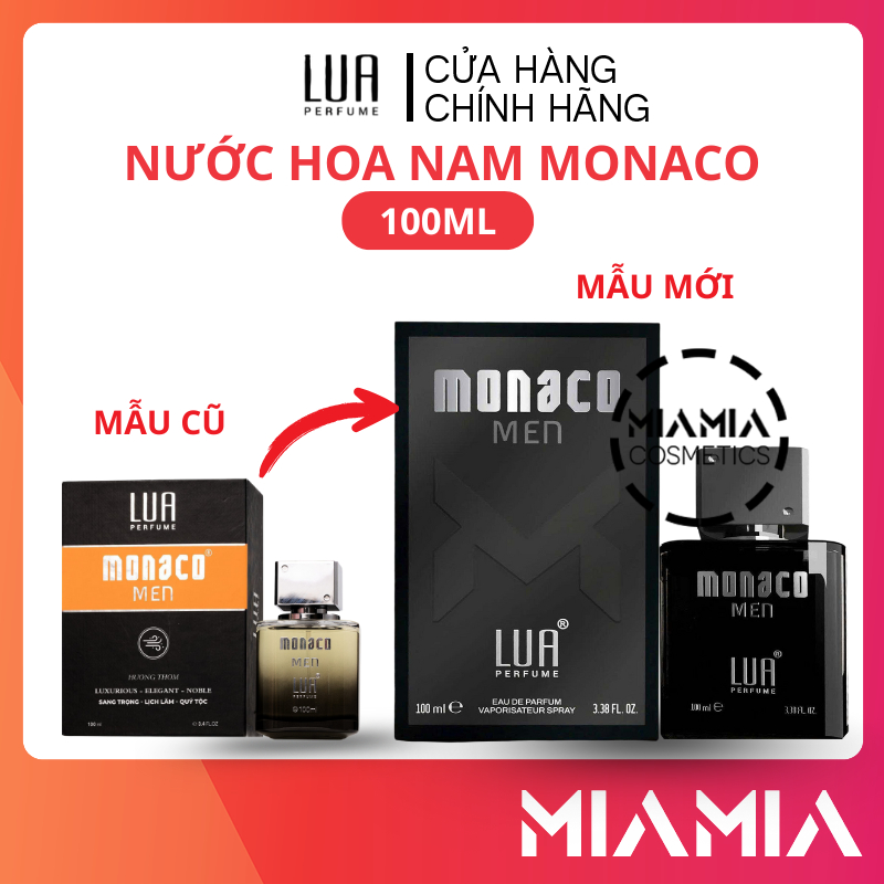 Nước Hoa Nam Monaco Men Lua Perfume 100ml - Nước Hoa Chính Hãng - Mùi Hương Sang Trọng Lịch Lãm