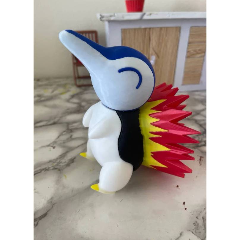 Mô hình 3D Poke'mon Cyndaquil,pokemon gen 3,kaito,pikachu,mô hình decor
