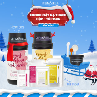  Mặt Nạ Thạch Vàng + Hồng DERMABELL Hàn Quốc - Giúp Da Trắng Sáng Đàn Hồi Trẻ Hóa 150g  COMBO  