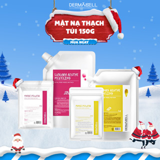  Mặt Nạ Thạch Dẻo Hoa Hồng - Vàng DERMABELL Royal ROSE GOLD Modelling Mask Cấp Ẩm Đều Màu Da 150g 