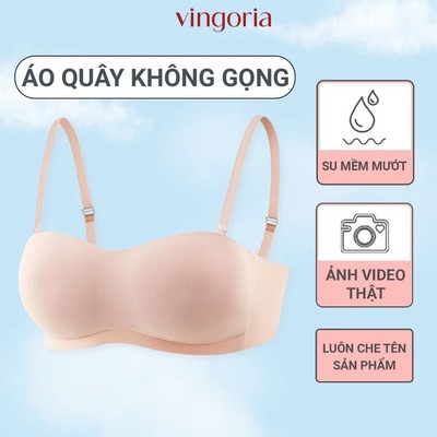 Áo lót quây không gọng đệm mỏng thoải mái VINGO/VINGORIA không lộ viền S366