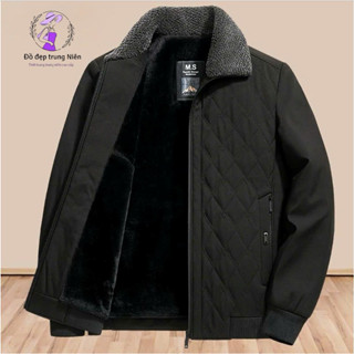  Áo Khoác Phao Lót Lông Cổ Lông  Size từ 45kg-85kg Áo Khoác Gió Lót Lông Cho Bố Ông Size từ 45kg-85kg Hàng QC cao cấp 