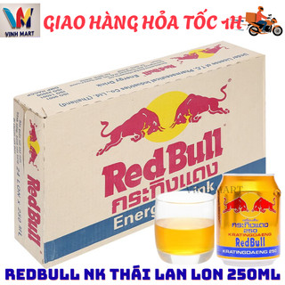  Redbull Hàng NHẬP Từ Thái Lan 1 Thùng 24 Lon 
