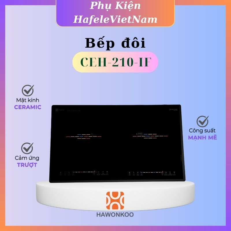 BẾP ĐIỆN ĐÔI HAWONKOO CEH-210-IF – Tặng Bộ nồi Junger 7 món CWJ-070