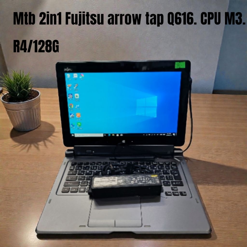 Máy tinh bảng 2in1 Fujitsu arrow tap Q616.CPU M3 6y30.R4/128g.hàng đẹp 90%. pin 4H