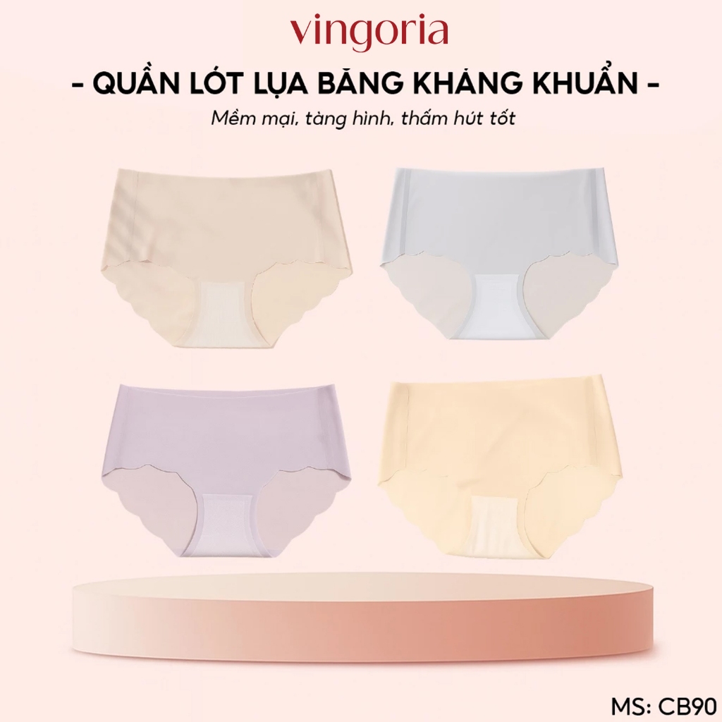 Combo 8 quần lót lụa băng tàng hình VINGO/VINGORIA mềm mại kháng khuẩn CB90