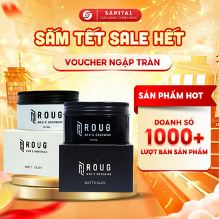   VERSION 4  Combo Sáp Vuốt Tóc ROUG Trắng - Đen phù hợp cho nhiều chất tóc - Chính hãng Singapore 