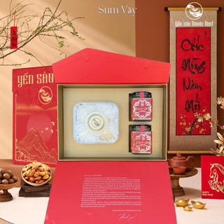 Hộp Quà Sum Vầy Chuẩn Vị Tết 2026 - Yến Sào Cao Cấp Dewis Nest & Mix Hạt Thiên Nhiên - Thiết Kế Sang Trọng Hiện Đại