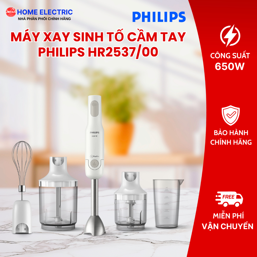 Máy Xay Sinh Tố cầm tay Philips HR2537/00 650W