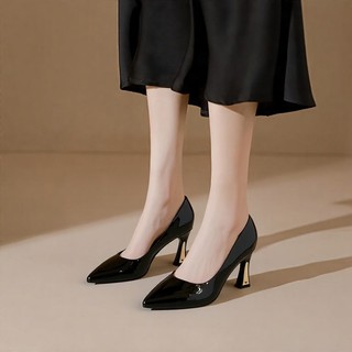 [shop giay minh thu] Giày công sở cao gót 7cm ốp đồng MT218