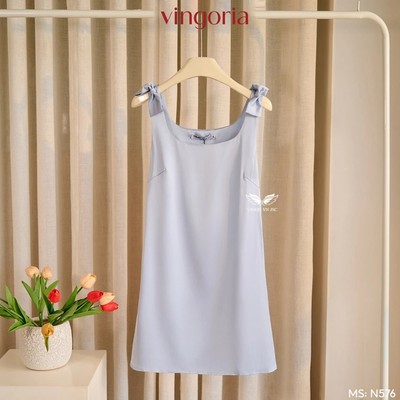 Váy ngủ mặc nhà lụa Pháp VINGO/VINGORIA xuân hè mềm mại thoáng mát N576