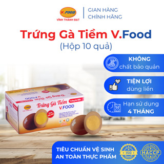  Trứng gà tiềm ăn liền V.Food Hộp 10 quả không chất bảo quản 