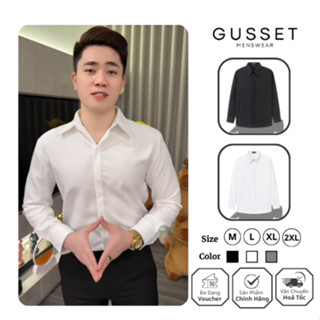  Áo Sơ Mi Nam Hack Vai GUSSET SMP17 Sơ Mi Nam Dài Tay Hỗ Trợ Đệm Vai Form Rộng Tôn Dáng Thoáng Mát 