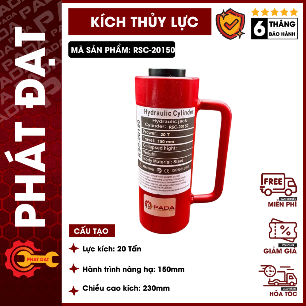 Kích Thủy Lực Đặc Tâm PADA RSC-20150