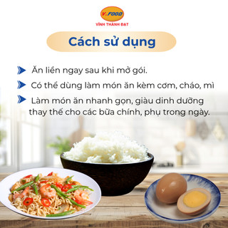 Trứng gà tiềm ăn liền V.Food gói 2 quả không chất bảo quản