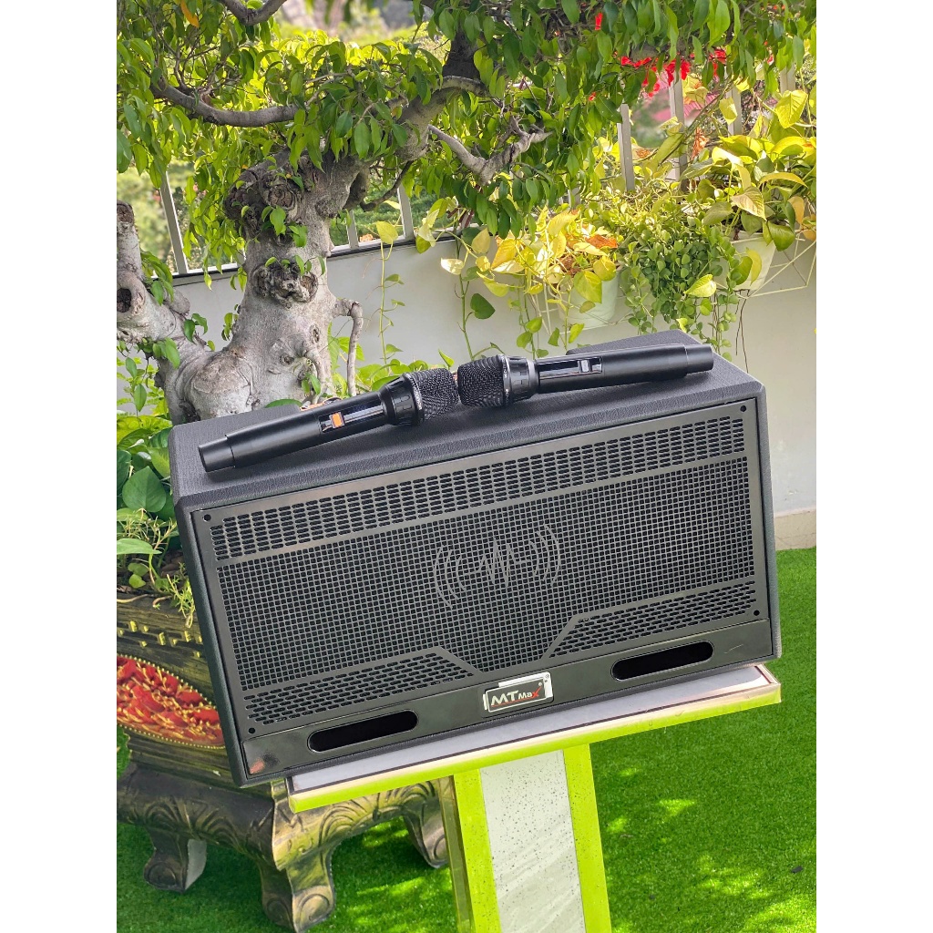 Loa Karaoke T20 Pro Mtmax – 500W , Kèm 2 Micro UHF Karaoke, Picnic, Du lịch, Thuyết trình, Camping