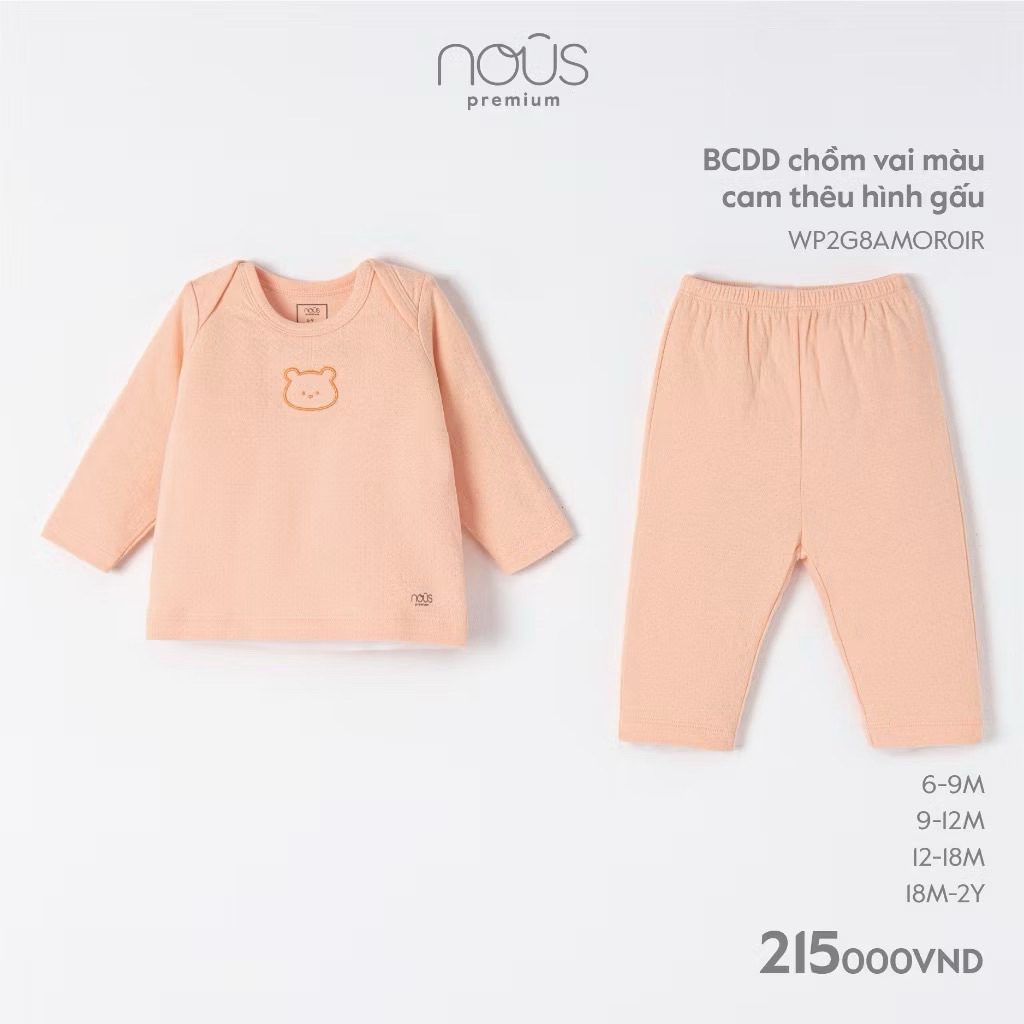 [Nous Sale] Bộ Nous chính hãng dài tay bé trai bé gái