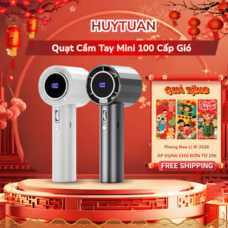 Quạt turbo mini cầm tay SIÊU MÁT 100 cấp độ gió pin trâu 3000mAH dùng 5-8 tiếng , nhiết kế nhỏ xinh dễ mang