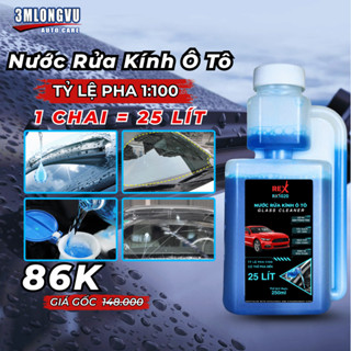  Nước Rửa Kính Ô Tô REX Glass Cleaner 250ml Rửa sạch bụi bẩn Bảo dưỡng gạt mưa 