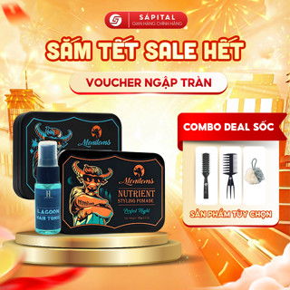  Combo Sáp vuốt tóc Menitems và Xịt tạo phồng Lagoon 20ml - Sáp dưỡng tạo kiểu Giữ nếp tự nhiên 