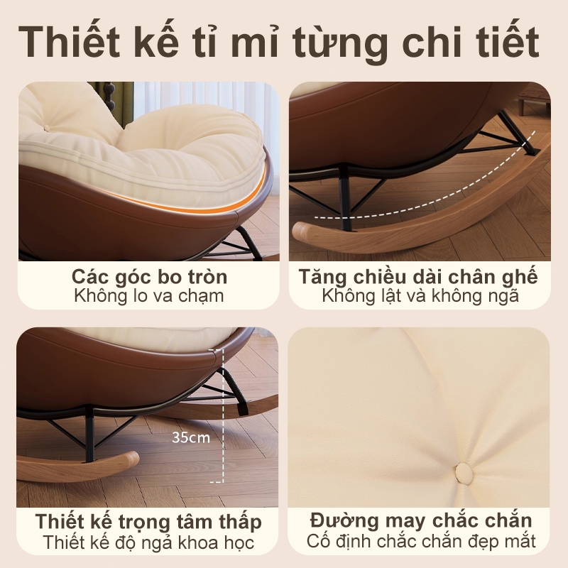 ghế lười bập bênh ghế tựa phòng ngủ-Ghế bập bênh đôi thư giãn | BigBuy360 - bigbuy360.vn