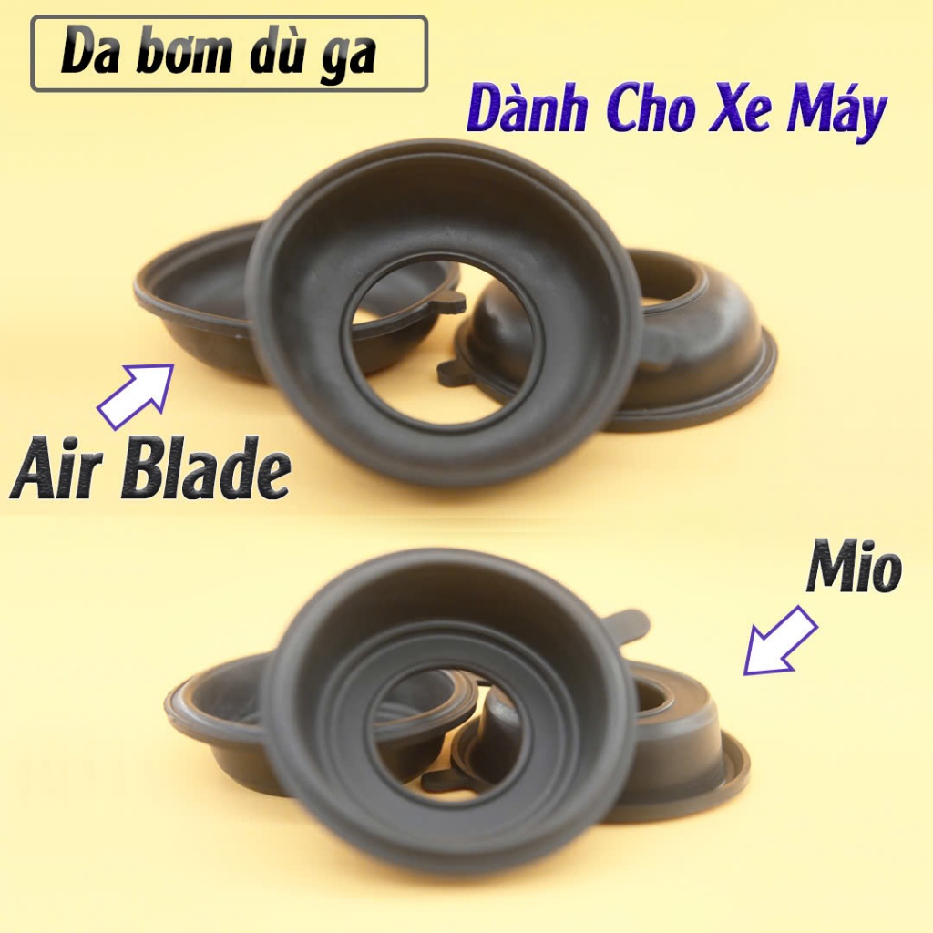 Da Bơm Dù Ga / Dù Trái Ga Bình Xăng Con – Chế Hòa Khí Xe Air Blade, Mio, Lắp Chuẩn
