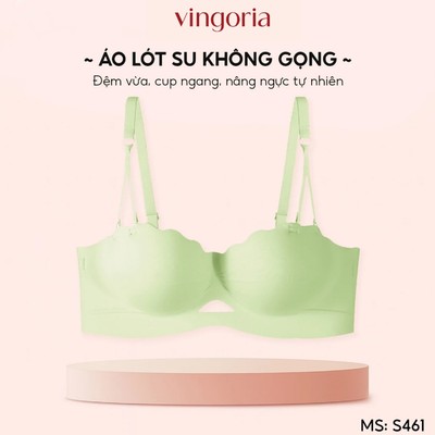 Áo lót su không gọng đệm vừa quả ngang viền sóng VINGO/VINGORIA S461