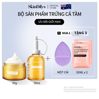   MUA 2 ĐƯỢC 5  SkinDilys Combo Serum & Kem Dưỡng Caviar Cream  – Trắng Da Sáng Mịn Căng Bóng Phục Hồi & Chống Lão Hóa 