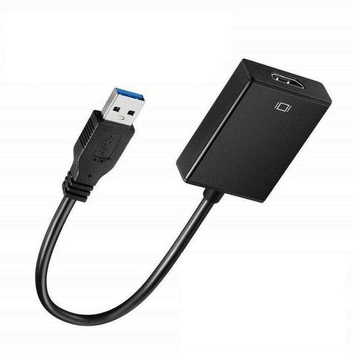 Cáp chuyển USB 3.0 ➜ HDMI (USB to HDMI) & USB Type-C → HDMI (USB-C to HDMI Adapter).