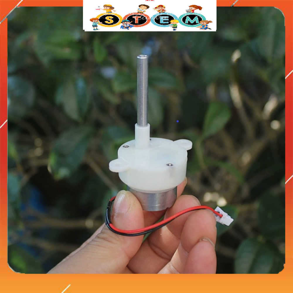 [Stem A-Z][G89] Động Cơ Giảm Tốc DC 300 Tốc Độ Chậm 2V - 6V (3 - 9 Vòng/Phút) Trục Dài