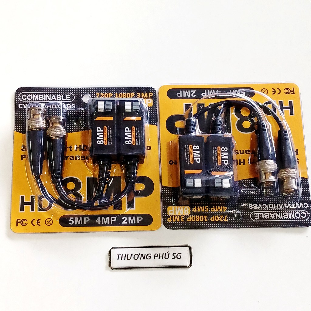 Balun Camera Video Full HD 8Mp, Chuẩn khóa gài dể sử dụng (Vĩ Vàng 8MP HD Analog Video)