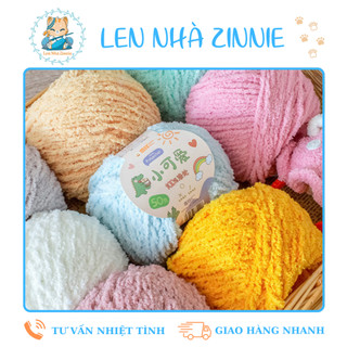 Len Bông Xù Xiaoke - Sợi 3mm (Dài 75m) - Bảng 58 Màu
