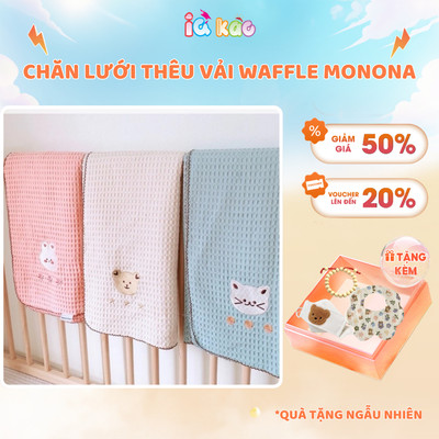 Chăn Lưới Xuất Nga Cao Cấp MONONA Chăn Quấn Chăn Đắp Đa Năng Giữ Ấm Thoáng Khí An Toàn Cho Trẻ Sơ Sinh IQKAO