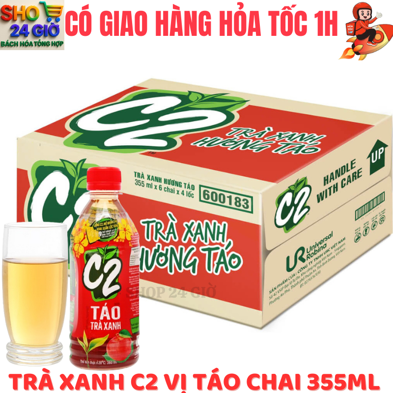 Trà Xanh C2 Táo Thùng 24 Chai 355ml
