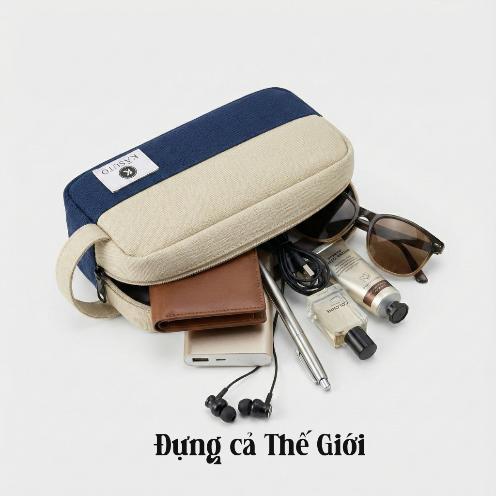 Bóp Viết Nhiều Ngăn KASUTO BRAND Zero Pencil Case Vải Canvas Chống Nước Đựng Máy Tính Mỹ Phẩm | BigBuy360 - bigbuy360.vn