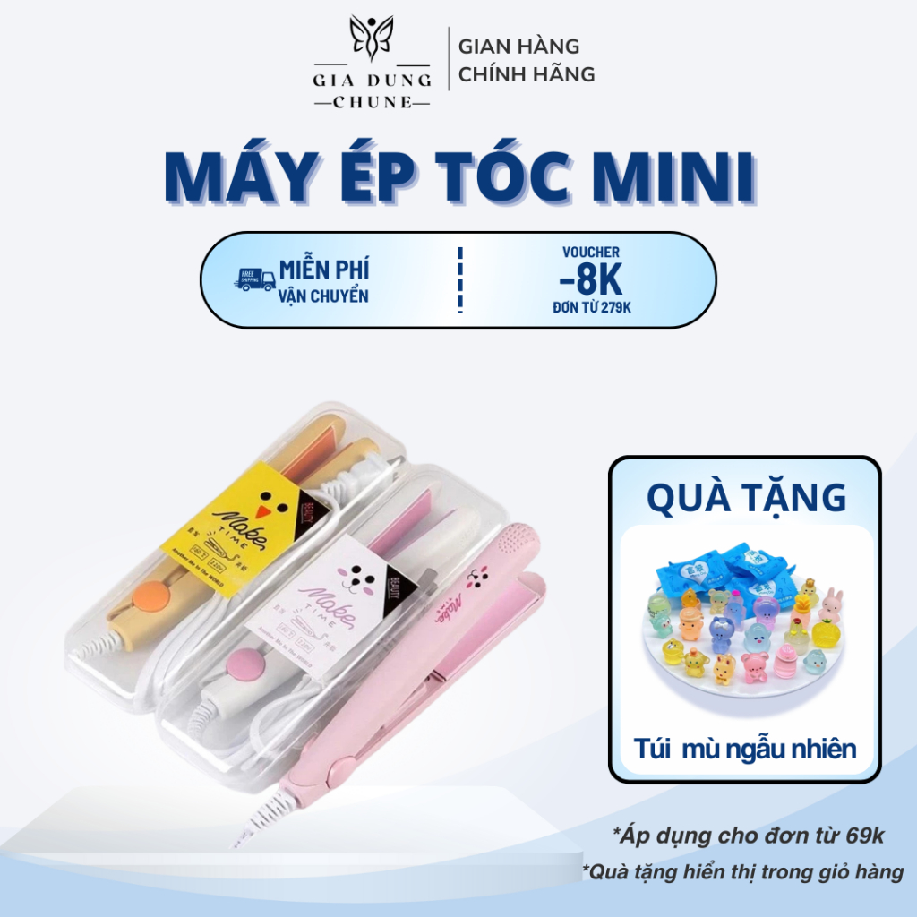 Máy Kẹp Tóc Hình Thú, Máy Ép Tóc  - Máy Uốn Tóc Kiêm Duỗi Tóc Mini