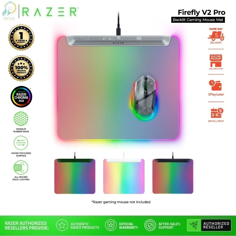 [MỚI, CHÍNH HÃNG] Razer Firefly V2 Pro Phantom White Ediition — Tấm lót chuột gaming RGB phát sáng h