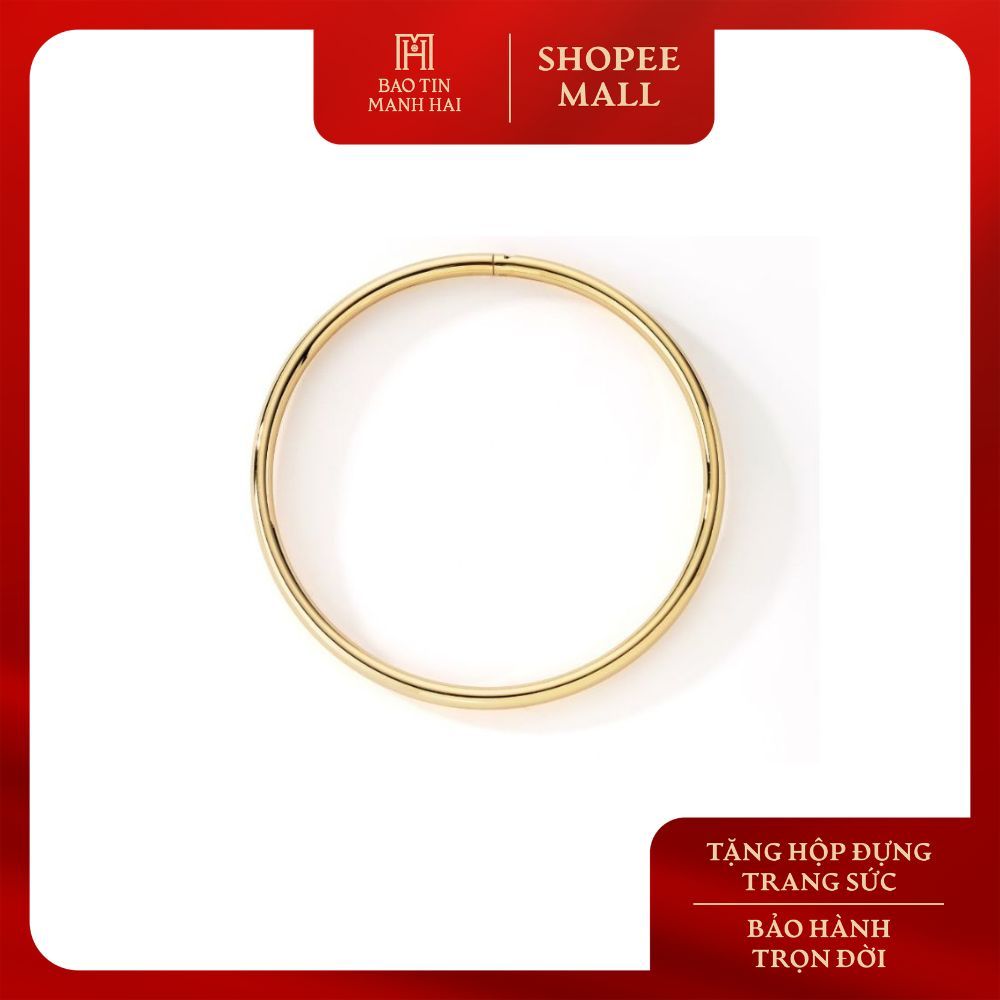  Vòng tay vàng 10K trơn dáng mảnh PYVTV10KD0-508001 Bảo Tín Mạnh Hải 