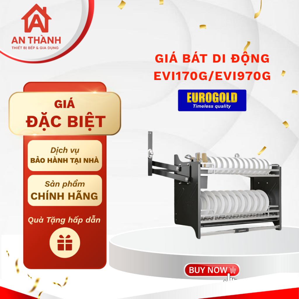 Kệ Bát Đĩa Nâng Hạ Eurogold EVI170G/EVI970G – Lựa Chọn Thông Minh Cho Nhà Bếp Tiện Nghi
