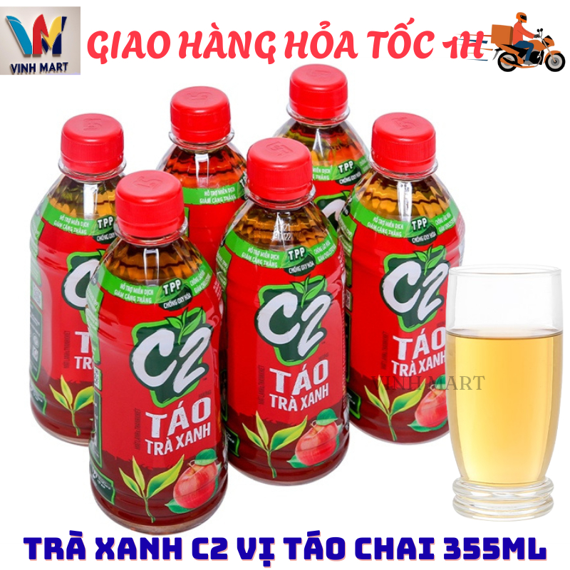 Trà Xanh C2 Hương Táo Lốc 6 Chai 355 ml