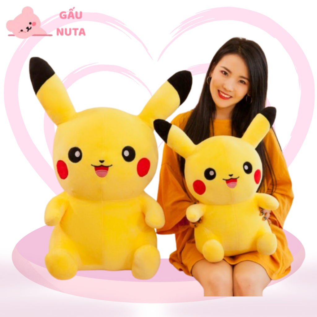 Gấu Bông Pikachu - Thú Nhồi Bông Pikachu Hàng Cao Cấp NUTA