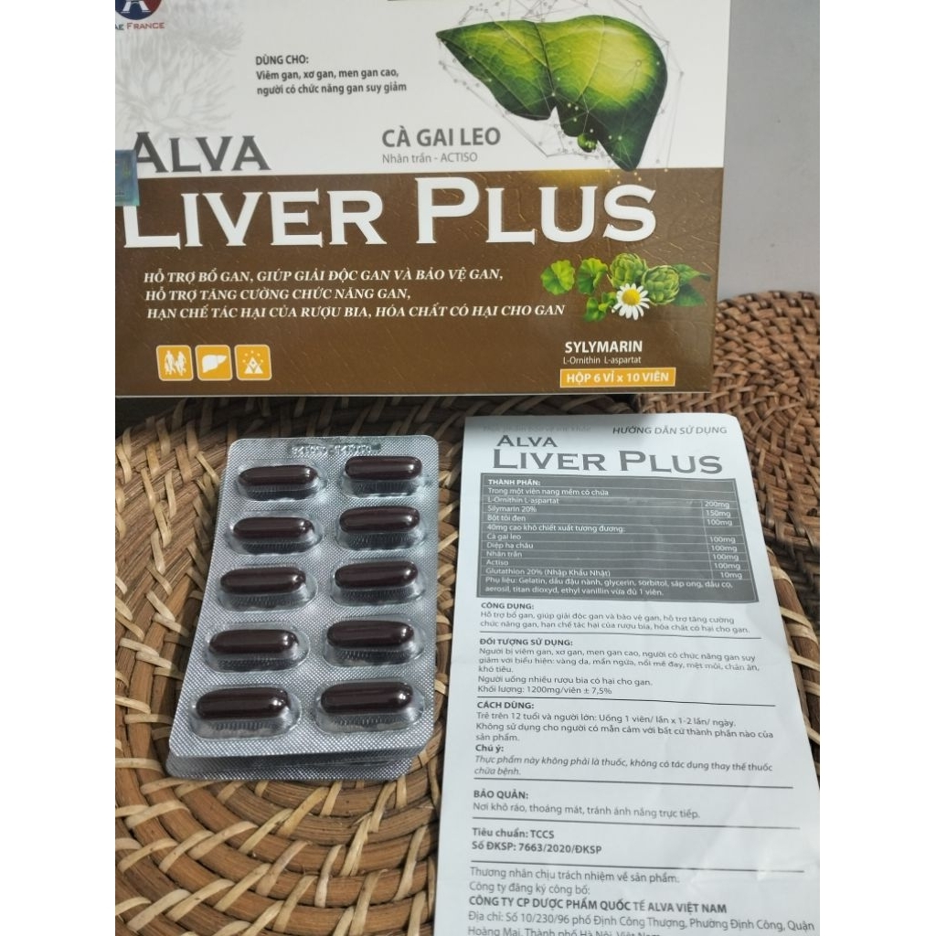 Viên uống hỗ trợ thải độc mát gan ALVA LIVER PLUS