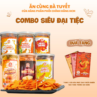  Combo Siêu Đại Tiệc gồm 6 HŨ: Đùi gà rong biển phô mai bơ sữa phô mai ngô mái ngói mái tôn Ăn Cùng Bà Tuyết 