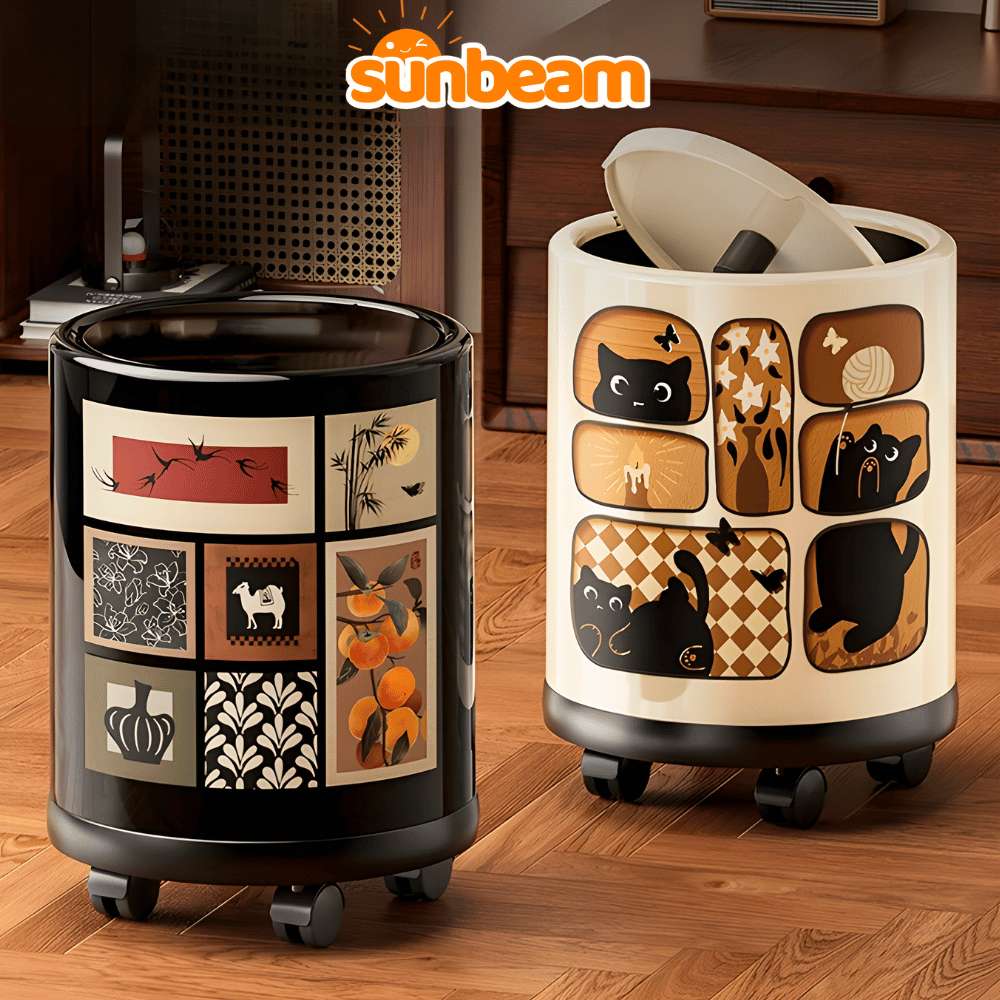 Thùng Đựng Rác Nắp Đậy Xoay 360 SUNBEAM