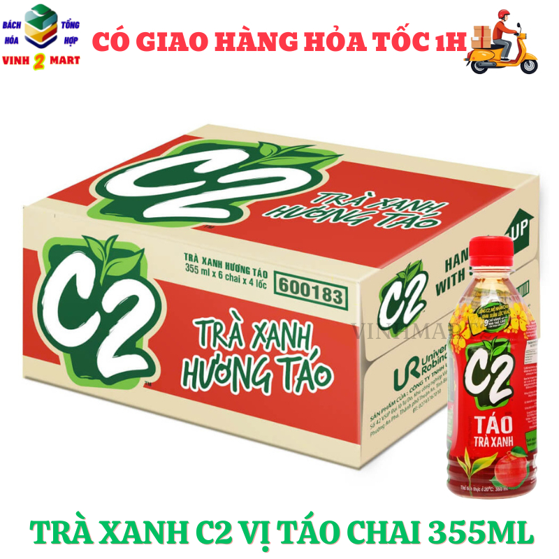 Trà xanh C2 hương táo 355ml