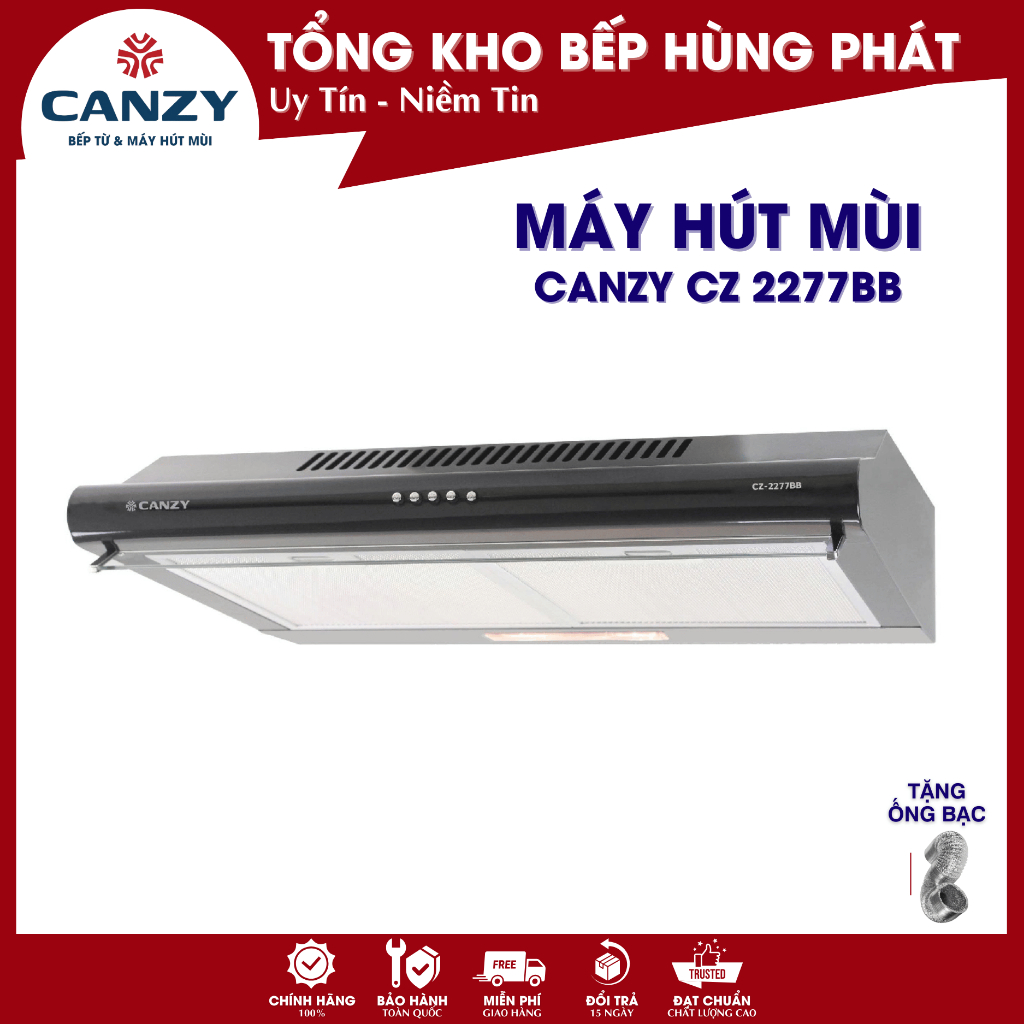Máy Hút Mùi CANZY CZ 2277BB (2025) 507B - 70cm, Hiệu Quả, Bền Bỉ, Bảo Hành 2 Năm