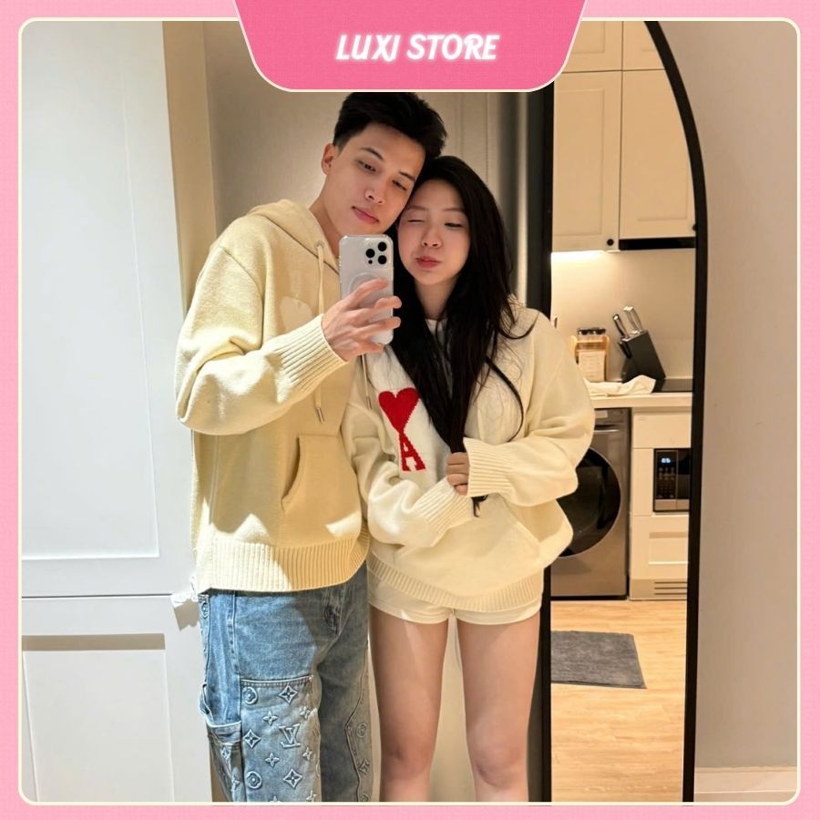 Áo đôi len hoodie tym A, Đồ đôi xinh, Áo len hoodie tym A đủ màu